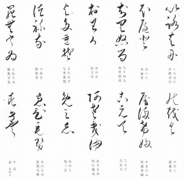 江戸時代の寺子屋で使われた平仮名手本「いろは覚」