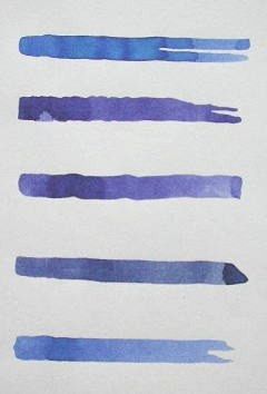 モンブランのブルー系のインクの色