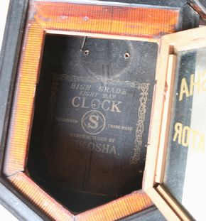 ゼンマイ式柱時計 鉤型 文字盤右 A254-8