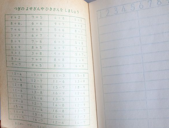 昭和のノート「こくご」と「さんすう」8冊　B341-6