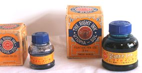 ライトインキ RIGHT INK 青黒 小瓶／大瓶 B32a/b