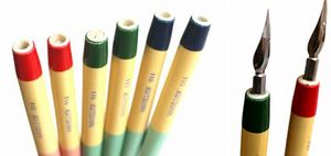 木製ペン軸 KUTSUWA115 3色６本　B331-1