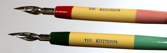 木製ペン軸 KUTSUWA115 3色６本　B331-3