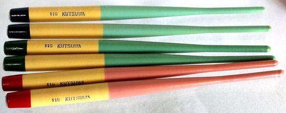 木製ペン軸 KUTSUWA115 3色６本　B331-6