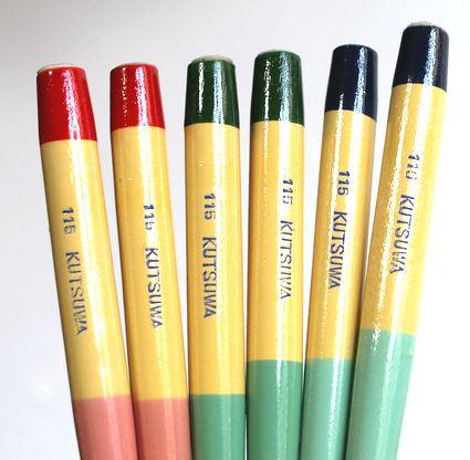 木製ペン軸 KUTSUWA115 3色６本　B331-7