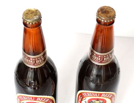 古い時代のサッポロ ヱビスビール大瓶2本 A67-4