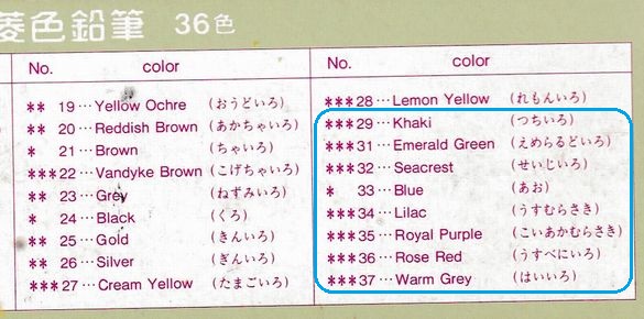 三菱色鉛筆８色紙箱入り８ダース B296-6