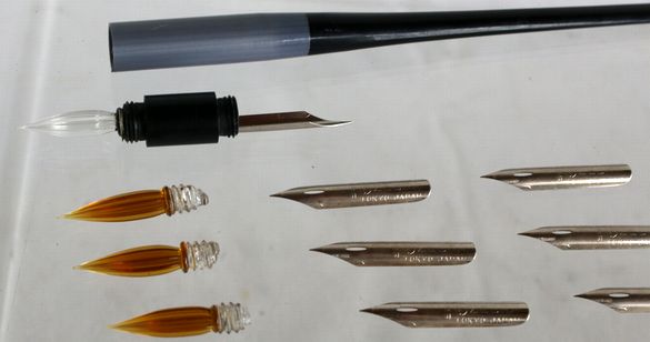 ペン先とガラスペン両用ペン軸Ａ　B364-4
