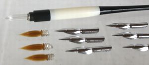 ペン先とガラスペン両用ペン軸Ｂ　B365