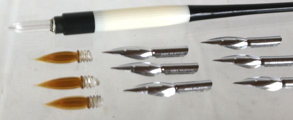 ペン先とガラスペン両用ペン軸Ｂ　B365-2