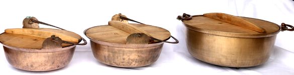 真鍮鍋と銅鍋