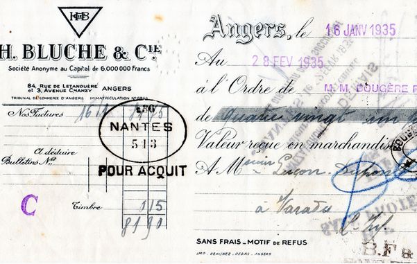 フランスアンティーク 1930年代の書類３枚9