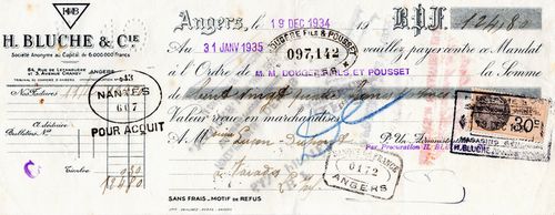 フランスアンティーク 1930年代の書類３枚13