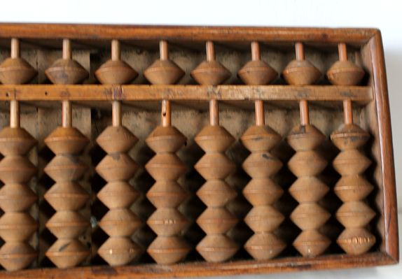五玉算盤(そろばん) 大正・昭和初期 B138 - 骨董、古民具、古書の“芳栄堂”