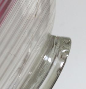 大型氷コップ ガラス鉢 赤縁輪線文A34a-4