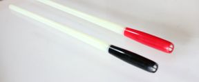 プラスチックペン軸 黒赤セット B184