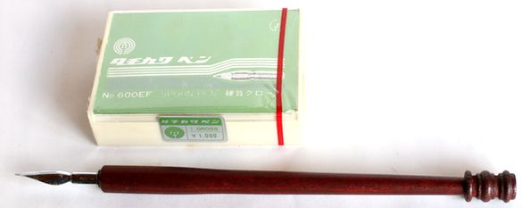 タチカワさじペンと木製ペン軸　B160-2
